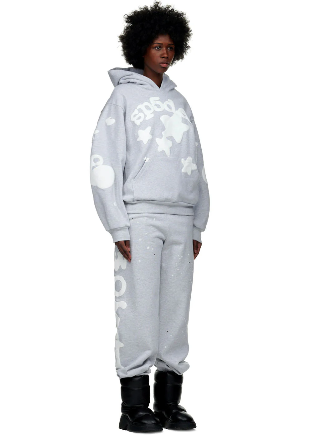 Sp5der Beluga Heather Grey Hoodie