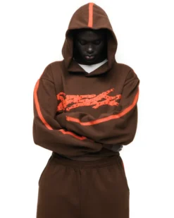 Sp5der Eagle Brown Hoodie