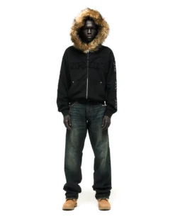 Sp5der Garibaldi Zip-up Black Jacket