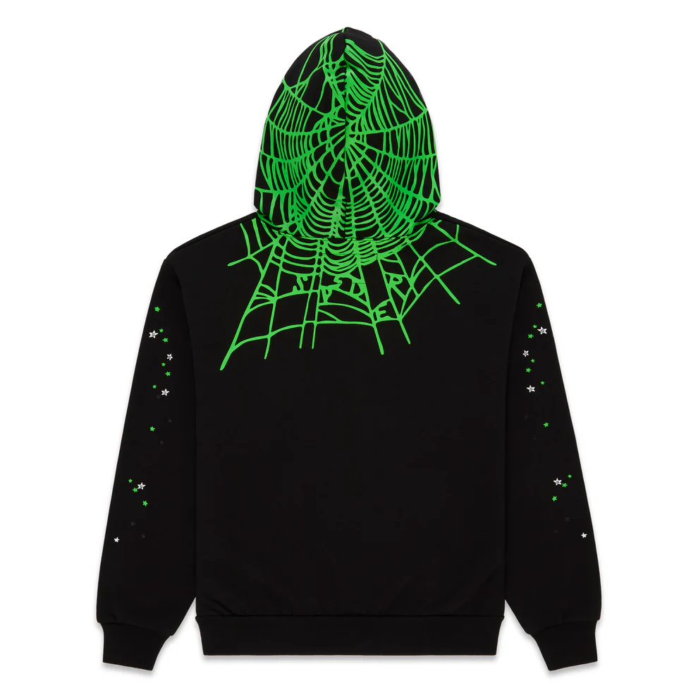 Sp5der Heavy Web Black Hoodie