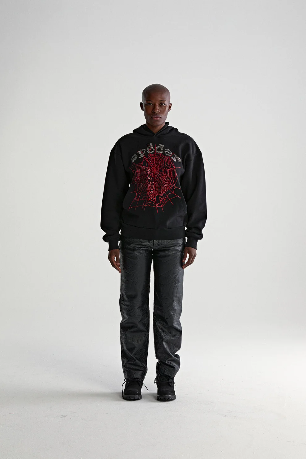 Sp5der OG Rhinestone Logo Hoodie