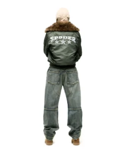 Sp5der Olive Flight Army Polyester Jacket
