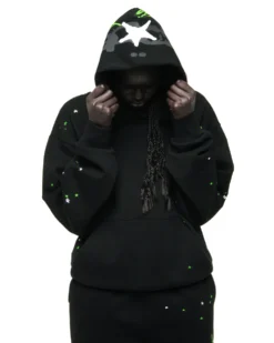 Spider Black Heavy Web Hoodies