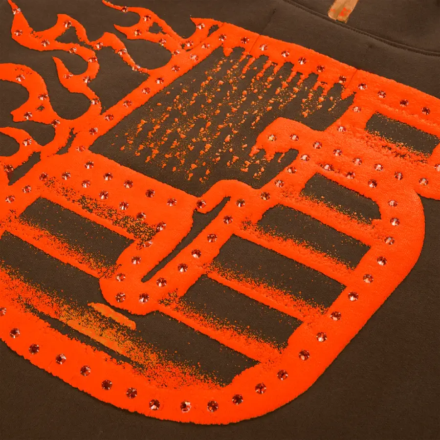 Spider Brown Screaming Eagle Hoodie