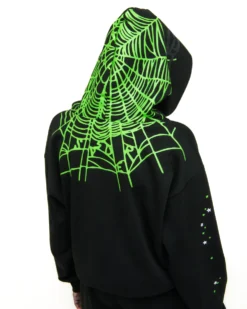 Spider Heavy Web Black Hoodie Back