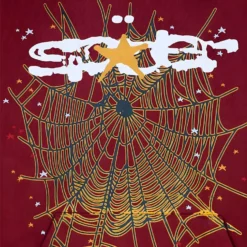 Spider Logo maroon Hoodie