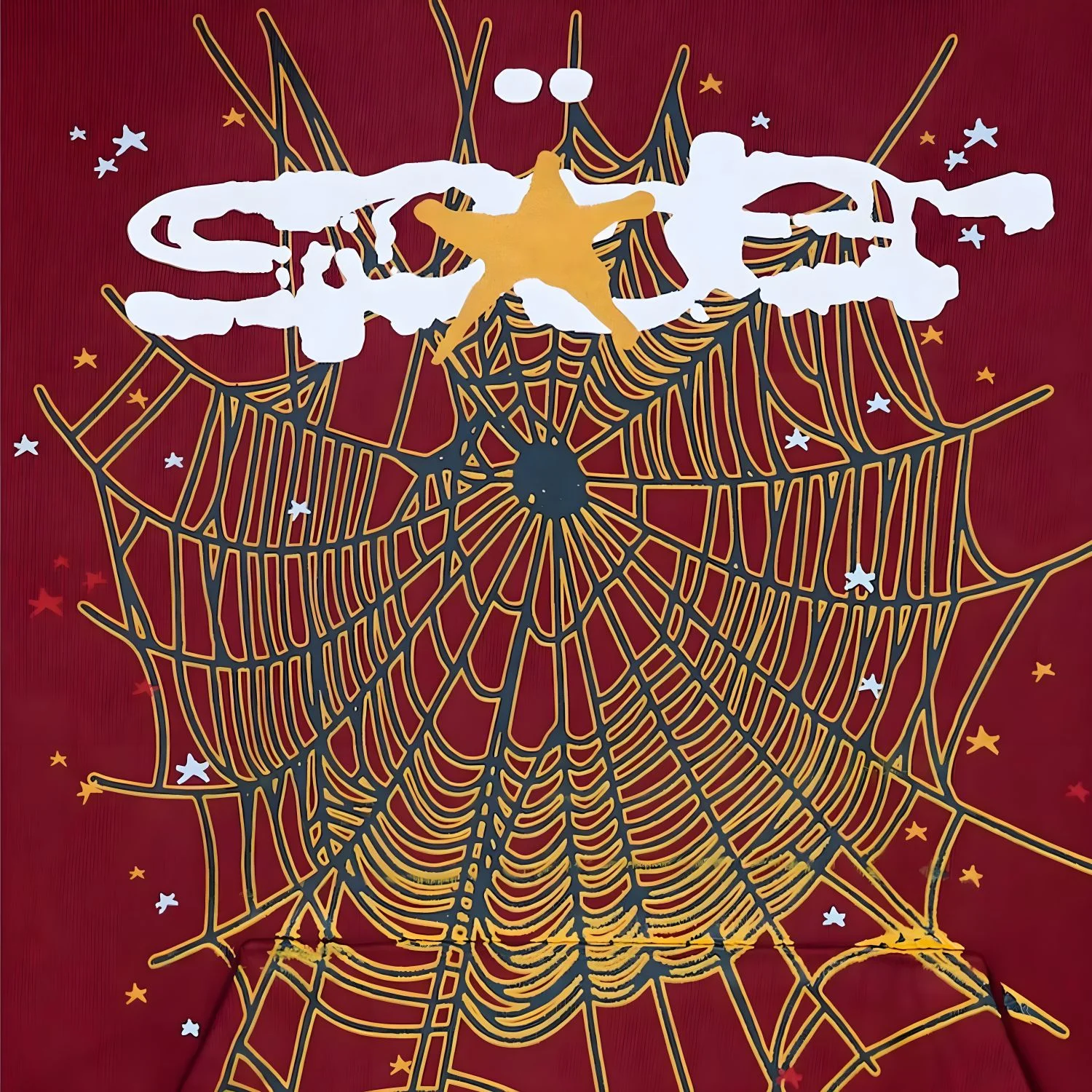 Spider Logo maroon Hoodie