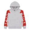 Spider MX555 Zip Grey Hoodie