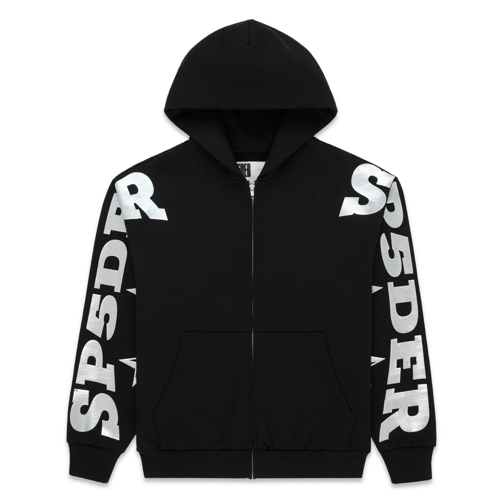 Spider MX555 Zip-up Black Hoodie
