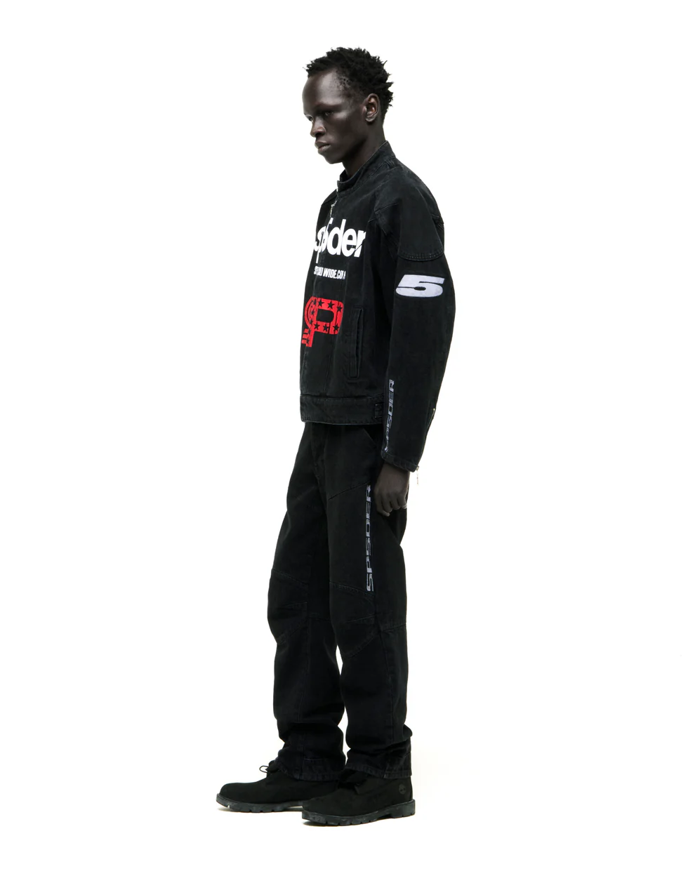 Spider Motorsport Denim Black Jacket