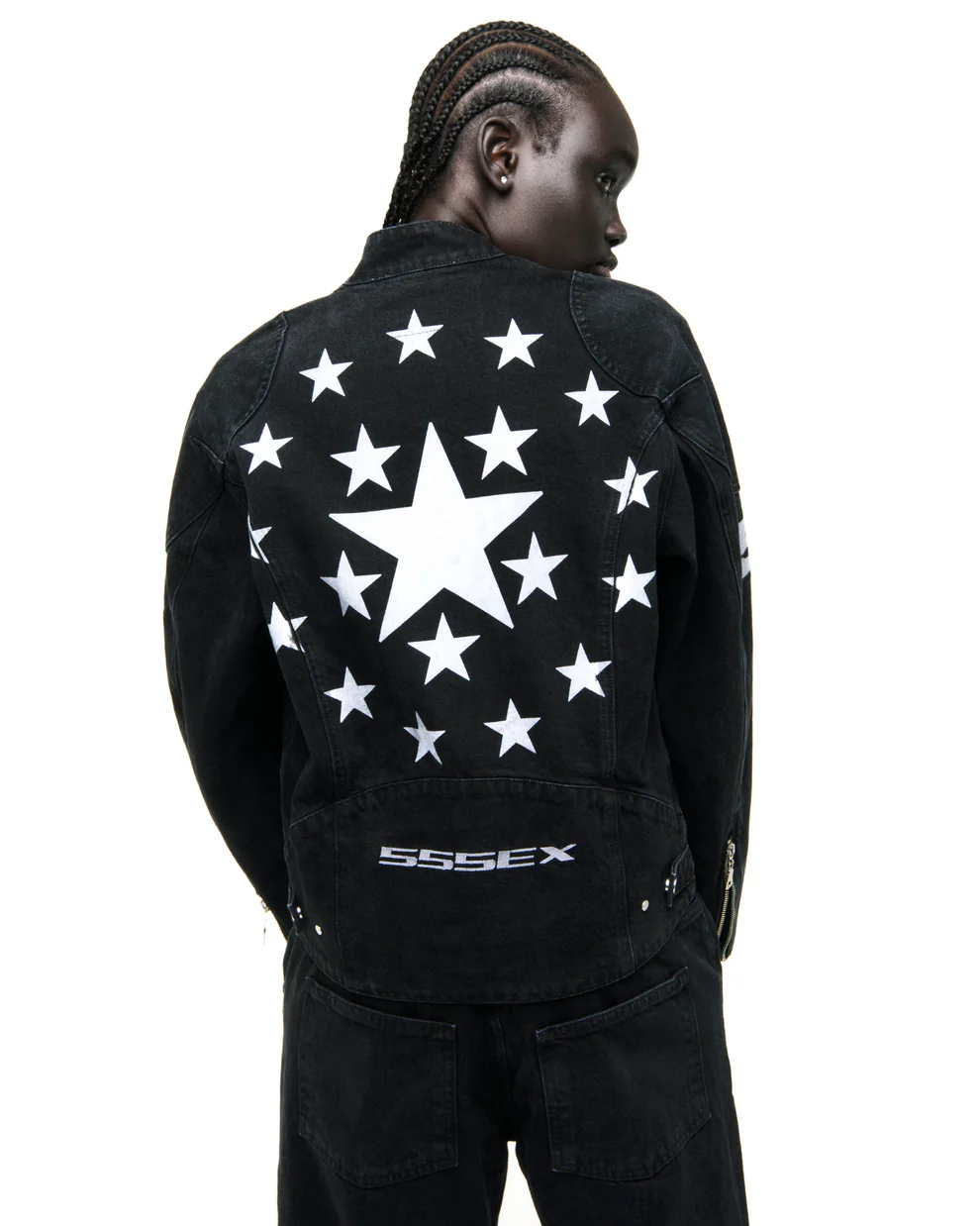 Spider Motorsport Denim Jacket Black for Women