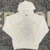 Spider OG Rhinestone Logo White Hoodie