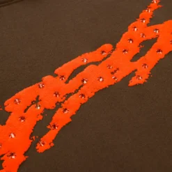 Spider Screaming Eagle Brown Hoodie