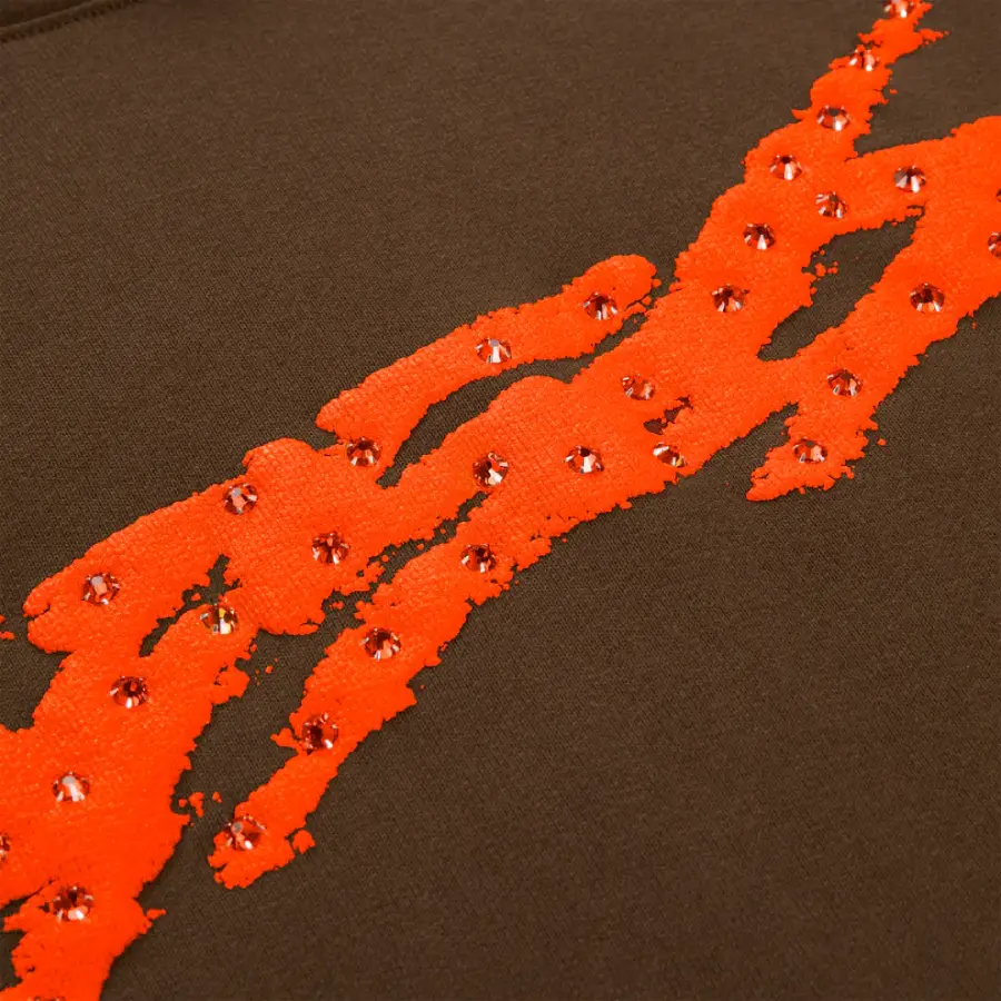 Spider Screaming Eagle Brown Hoodie