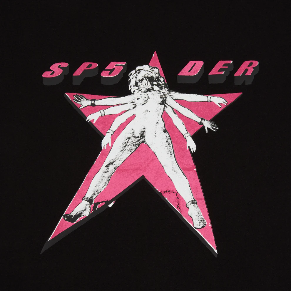 Spider Star Girl Baby black Tee