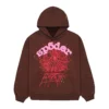 Spider Web Brown Hoodie