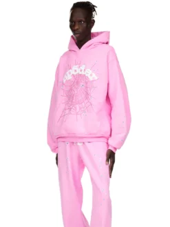Spider Web Hoodie Pink