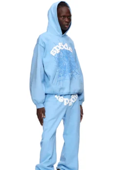 Spider Web Hoodie Sky Blue