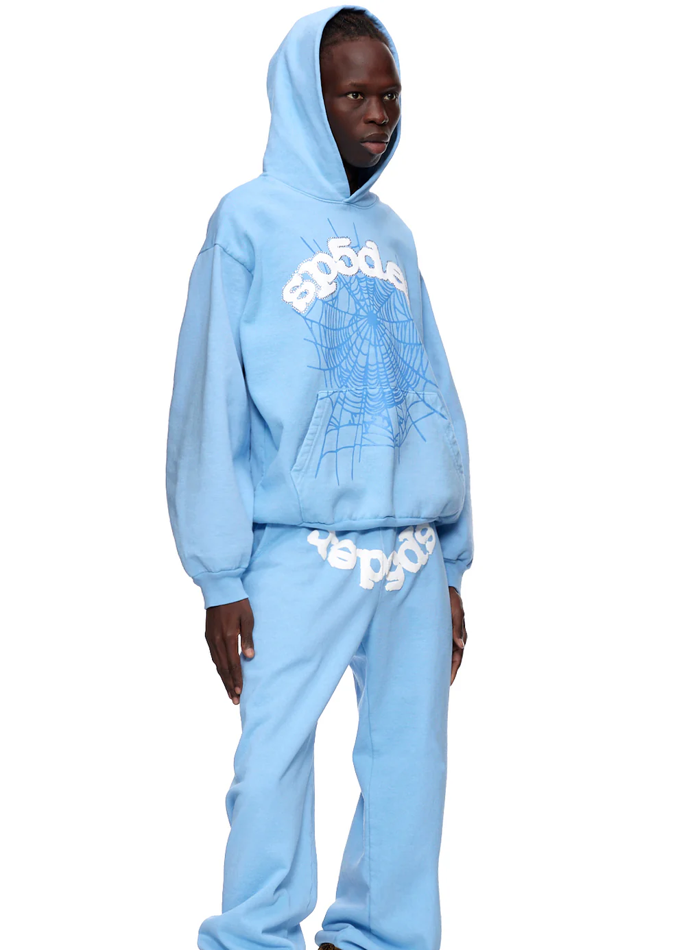 Spider Web Hoodie Sky Blue