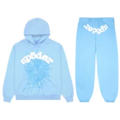 Spider Web Sky Blue Tracksuit