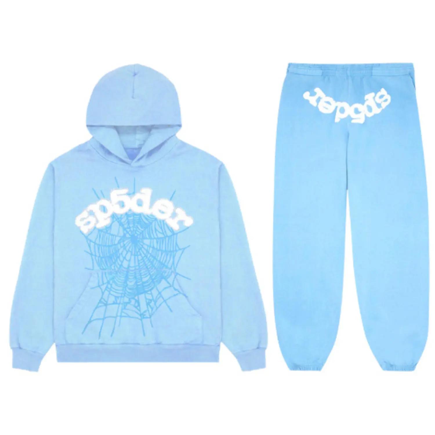 Spider Web Sky Blue Tracksuit