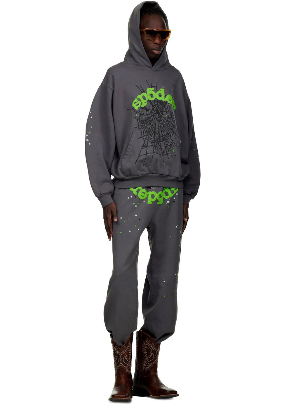Spider Web Slate Grey Hoodies