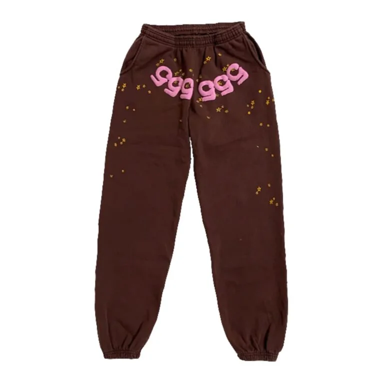 Spider Young Thug 555555 Sweatpants Brown