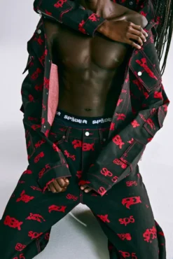 Spider 5EX AOP DENIM Black Denim Pants