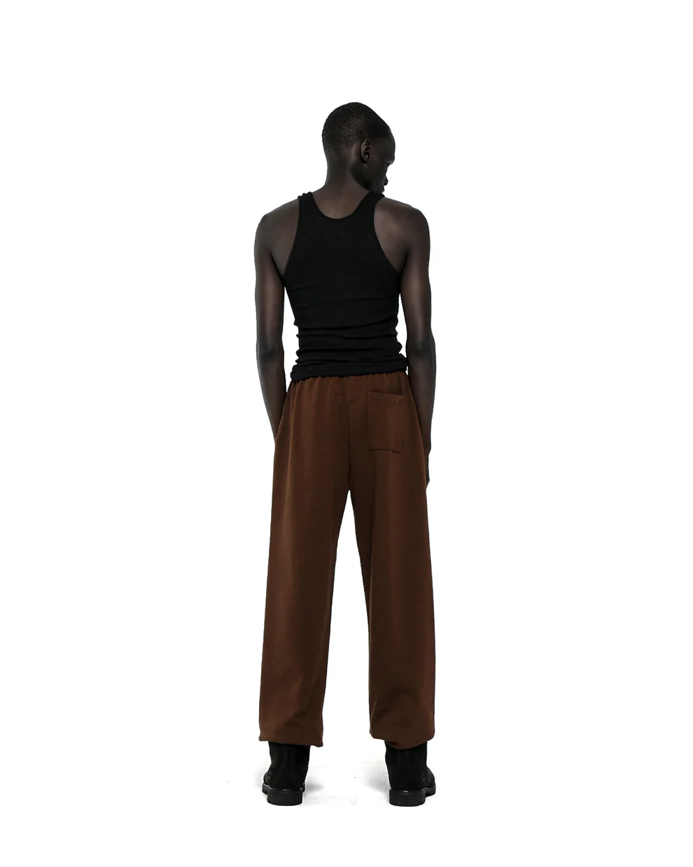 Sp5der Rhinestone OG logo Brown Sweatpants