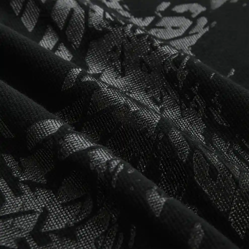 Spider Black Burnout Thermal Crewneck