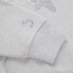 Spider Grey Rhinestone Beluga Hoodie