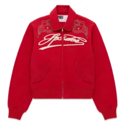Spider R-05 Script Red Bomber Jacket