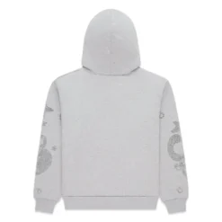 Spider Rhinestone Beluga Hoodie Grey
