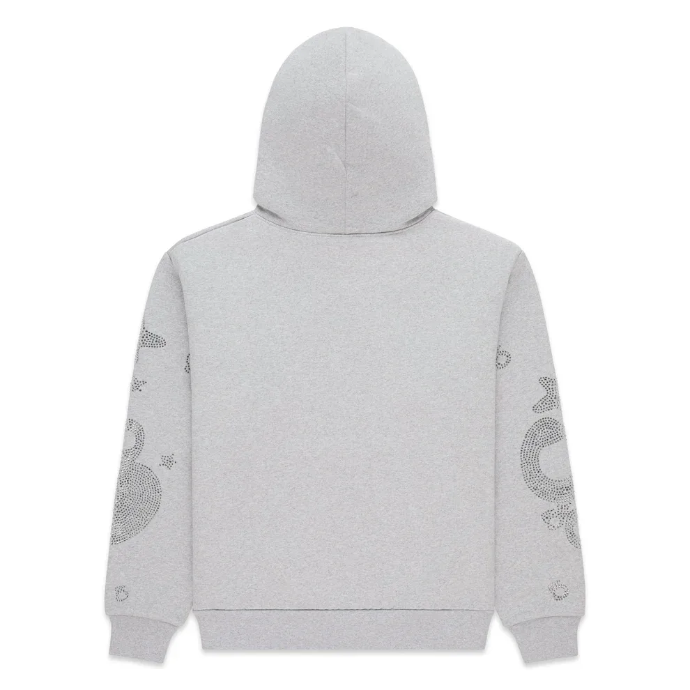 Spider Rhinestone Beluga Hoodie Grey