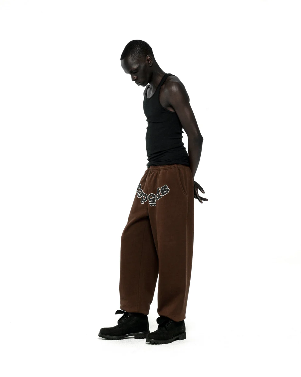 Spider Rhinestone Brown OG logo Sweatpant