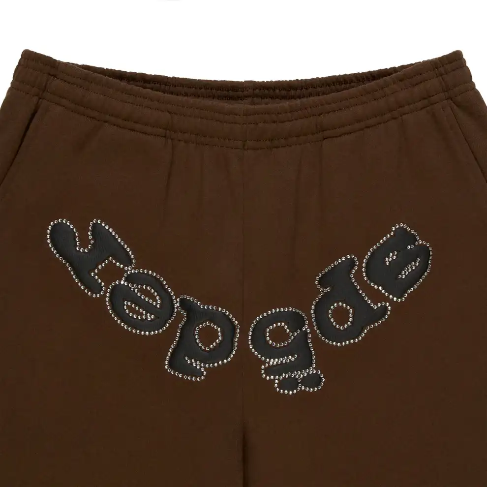 Spider Rhinestone OG logo Brown Sweatpant