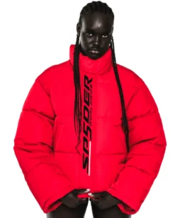 Spider Trackhawk Puffer Red Jacket Men and Women